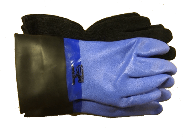 Nordic Blue Dry Gloves with latex long sleeve seal and lose innerliner
