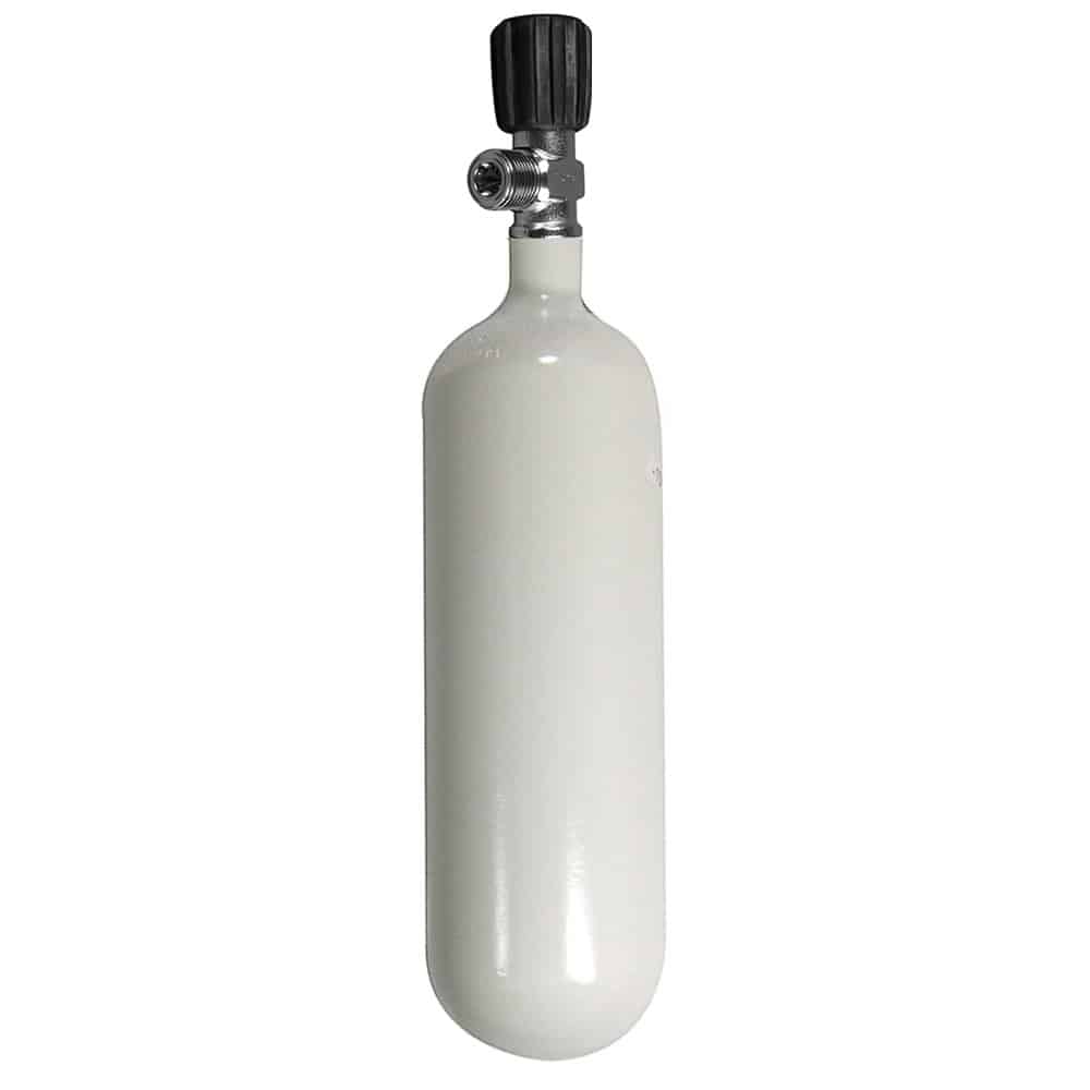 1.0 Liter Steel Single 200 Bar with Mono Argon/Inert Gas