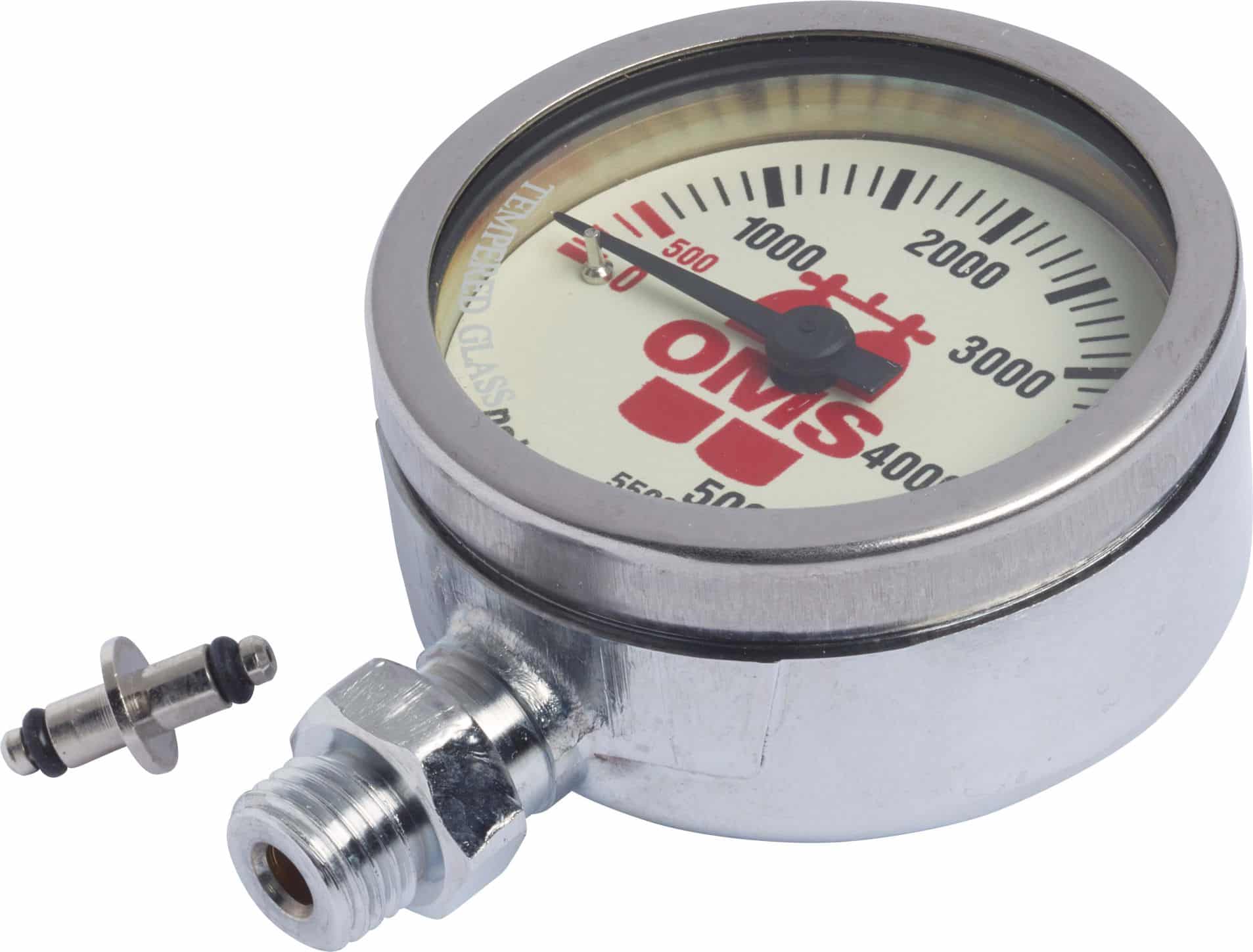 Finimeter OMS - Master 63 mm - with nickel chromed case, mineral glass, 0 - 5500 PSI scale