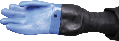 Nordic Blue Dry Gloves w. latex conical wrist seal, lose innerliner