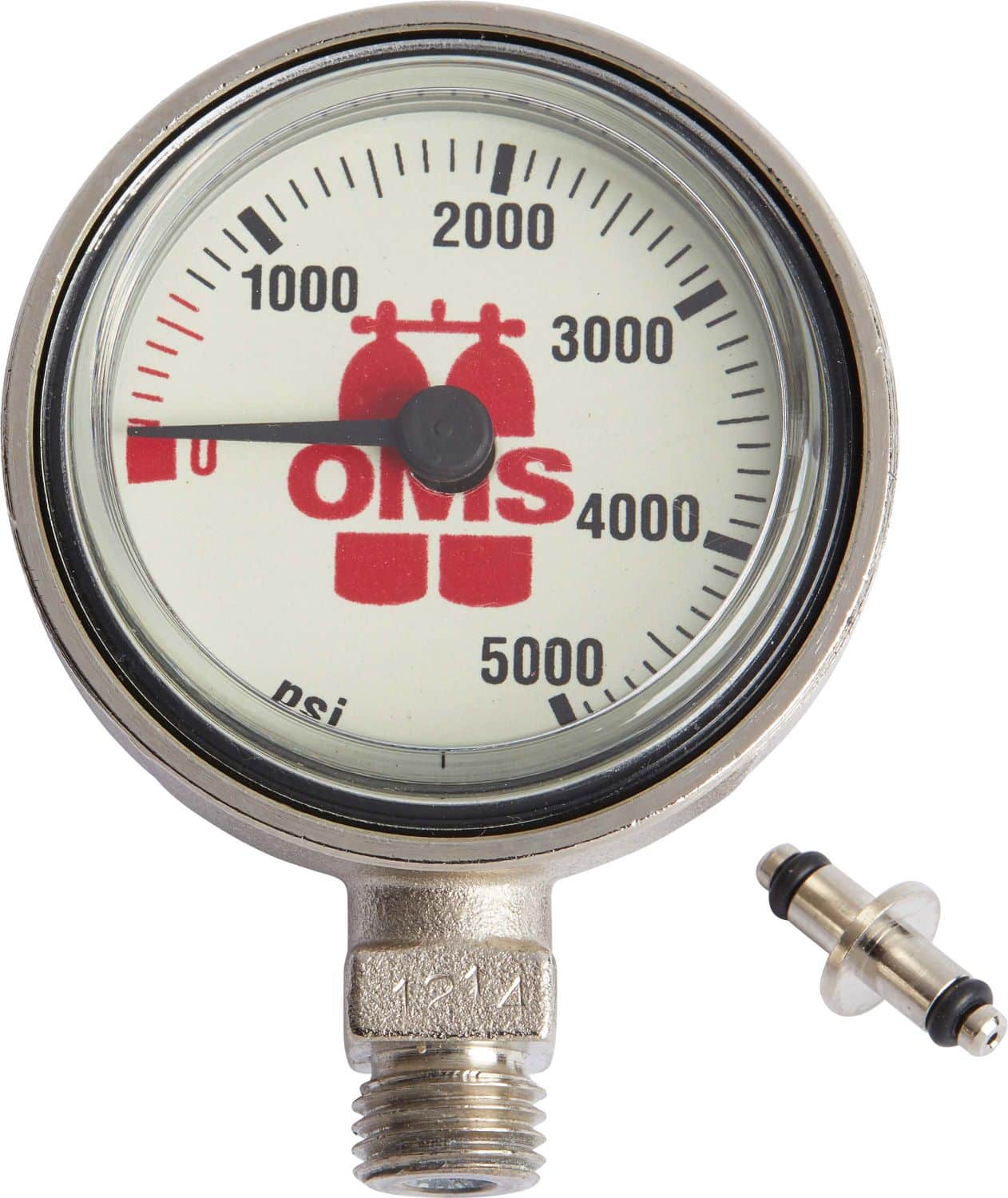 Finimeter OMS - Stage variant - 0 - 5500 PSI scale (without hose, with swivel)