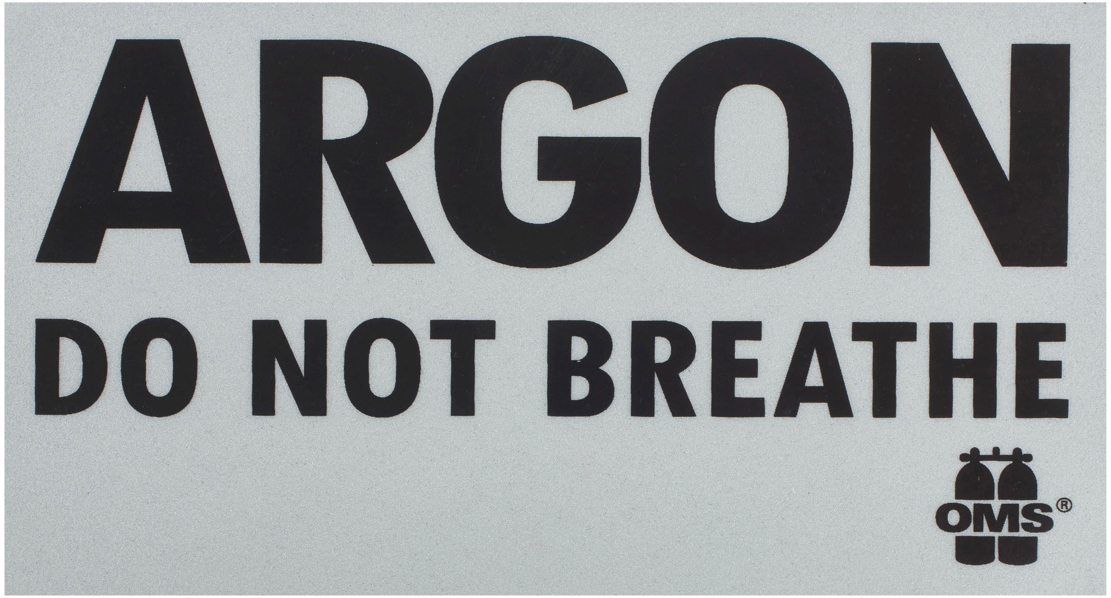 Inert Gas: DO NOT BREATHE warning decal