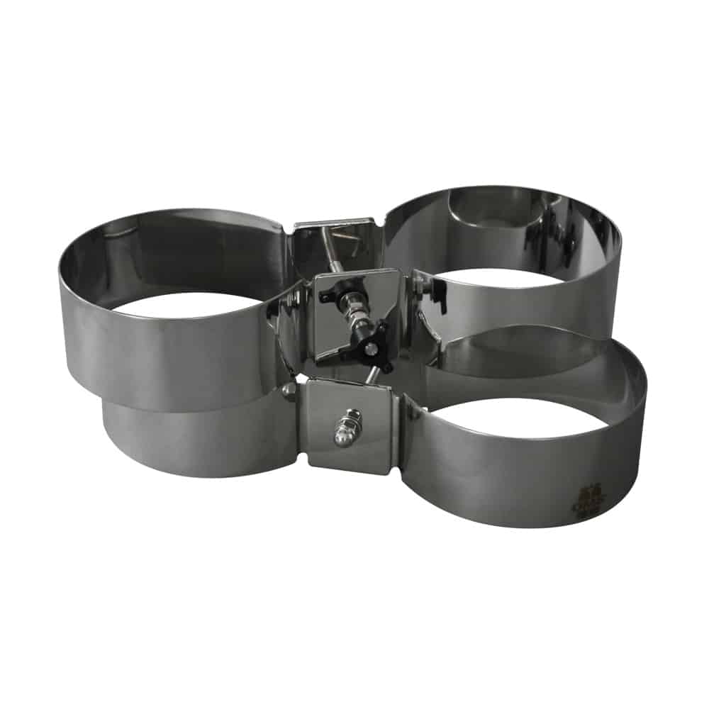 OMS Stainless steel clamp set 140 mm wide Distance
