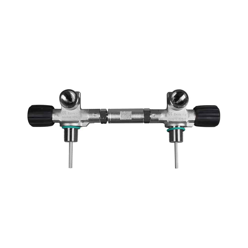 Valve & bridge combination (pipe bridge) for 5, 7 and 8,5 litre Cylinders (140 mm diameter) 300 bar