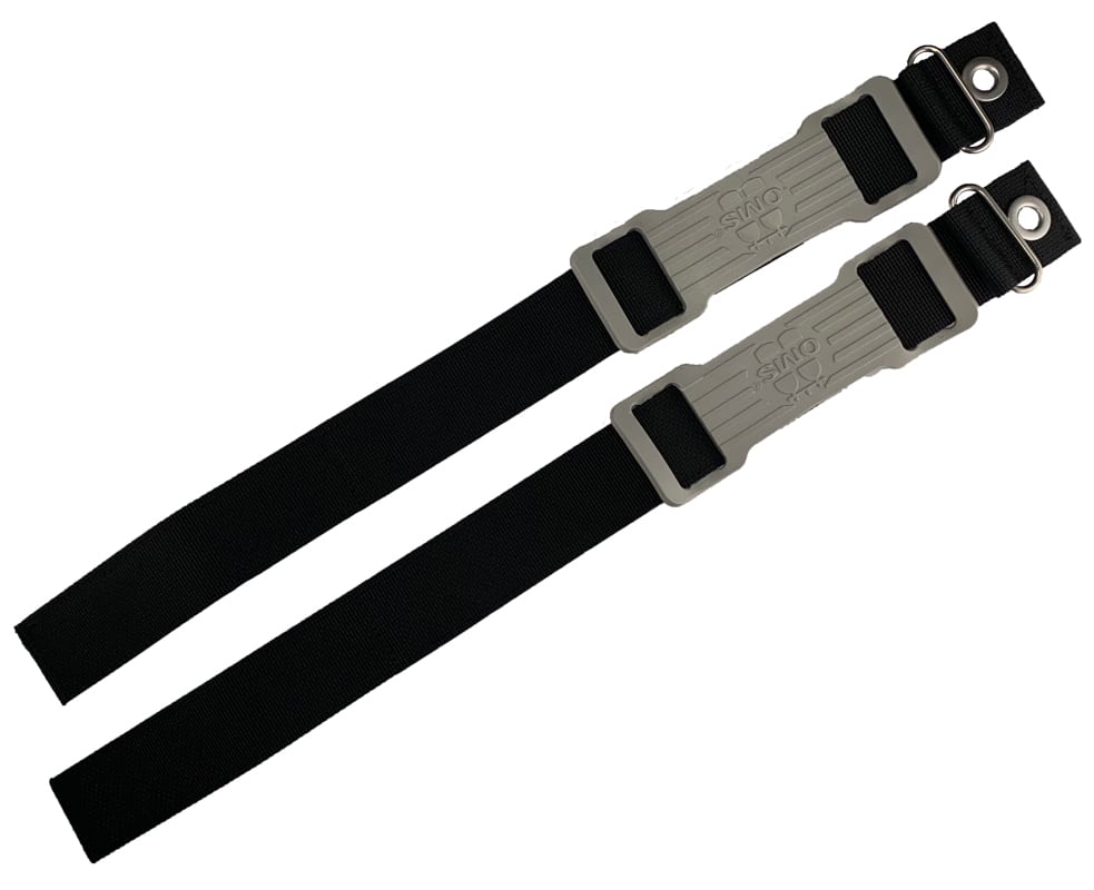 Mounting straps for mounting on the backplate for bottles with 115mm diameter or smaller
