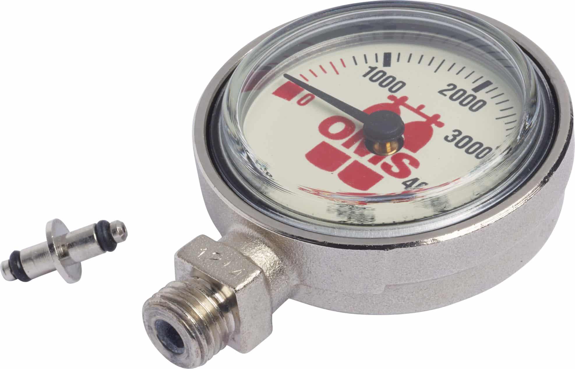 Finimeter OMS - Stage variant - 0 - 5500 PSI scale (without hose, with swivel)