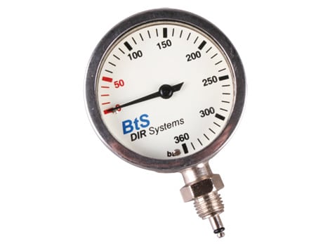 SPG 63mm BtS 0-360 bar, mineral glass, nickel metal housing