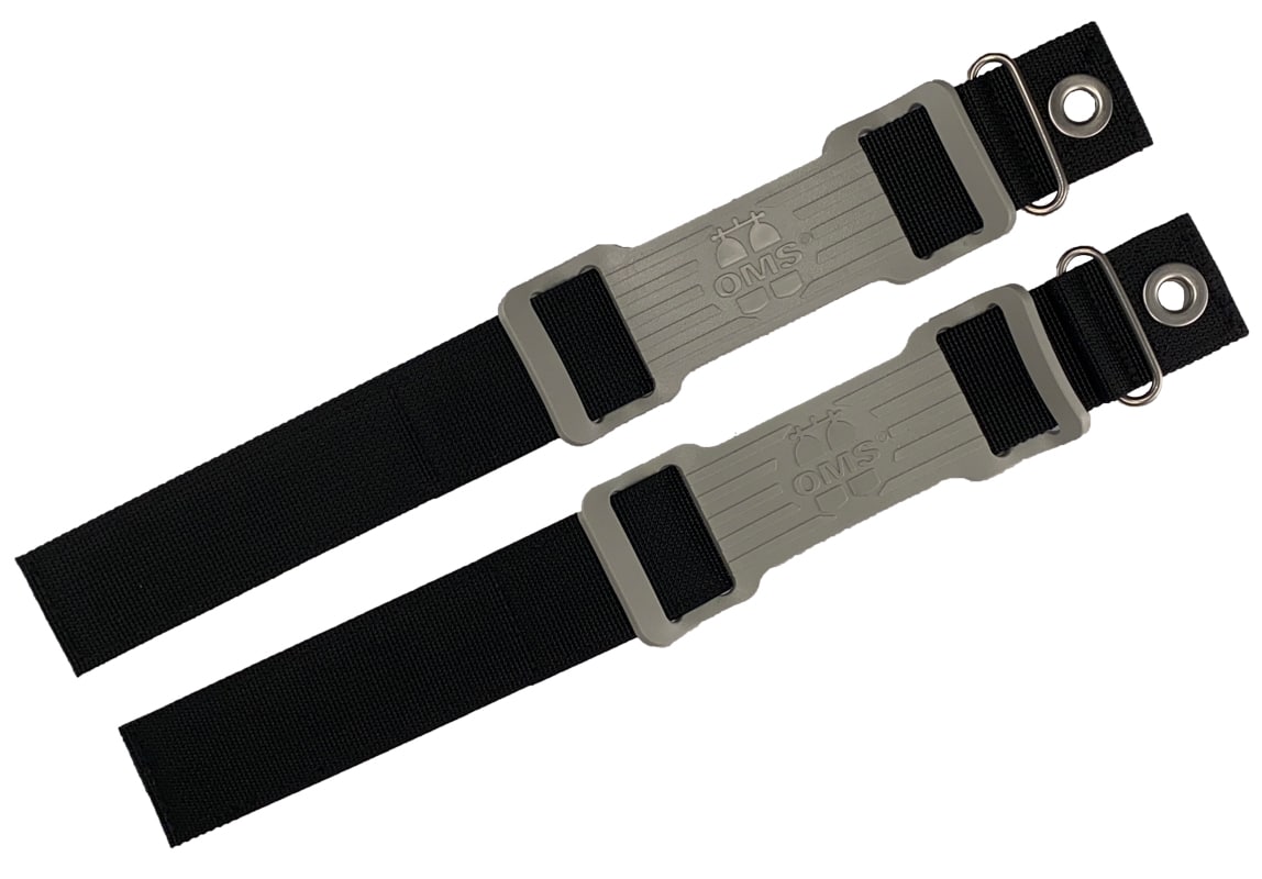 Mounting straps for mounting on the backplate for bottles with 90mm diameter or smaller