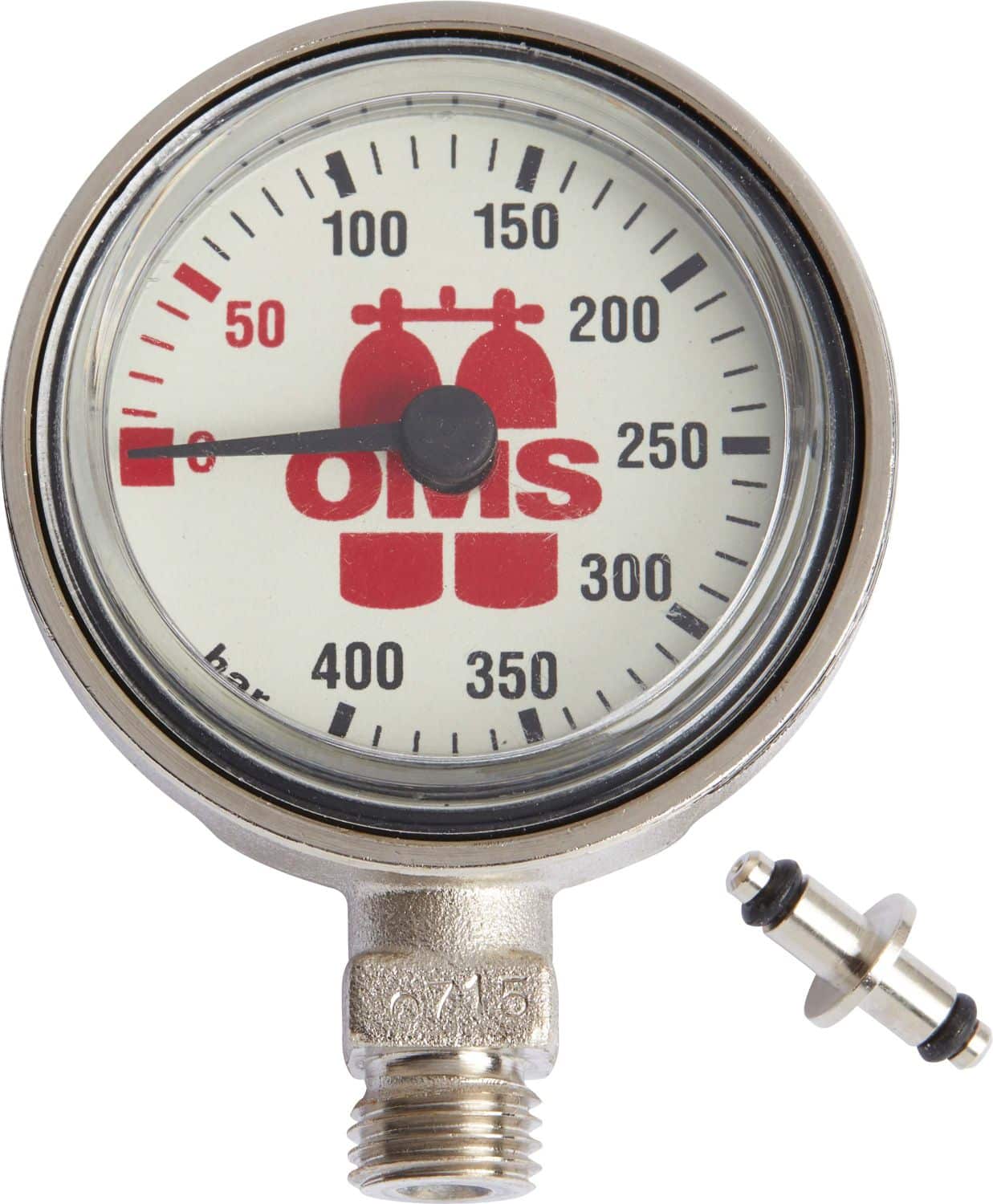 Finimeter OMS - Stage variant - 0 - 400 bar scale (without hose, with swivel)