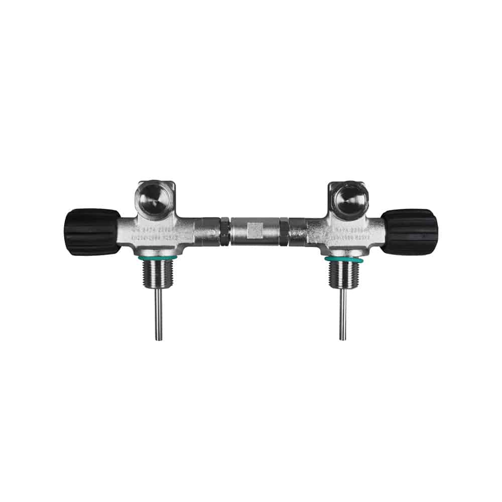 Valve & bridge combination (pipe bridge) for 5, 7 and 8,5 litre Cylinders (140 mm diameter) 230 bar